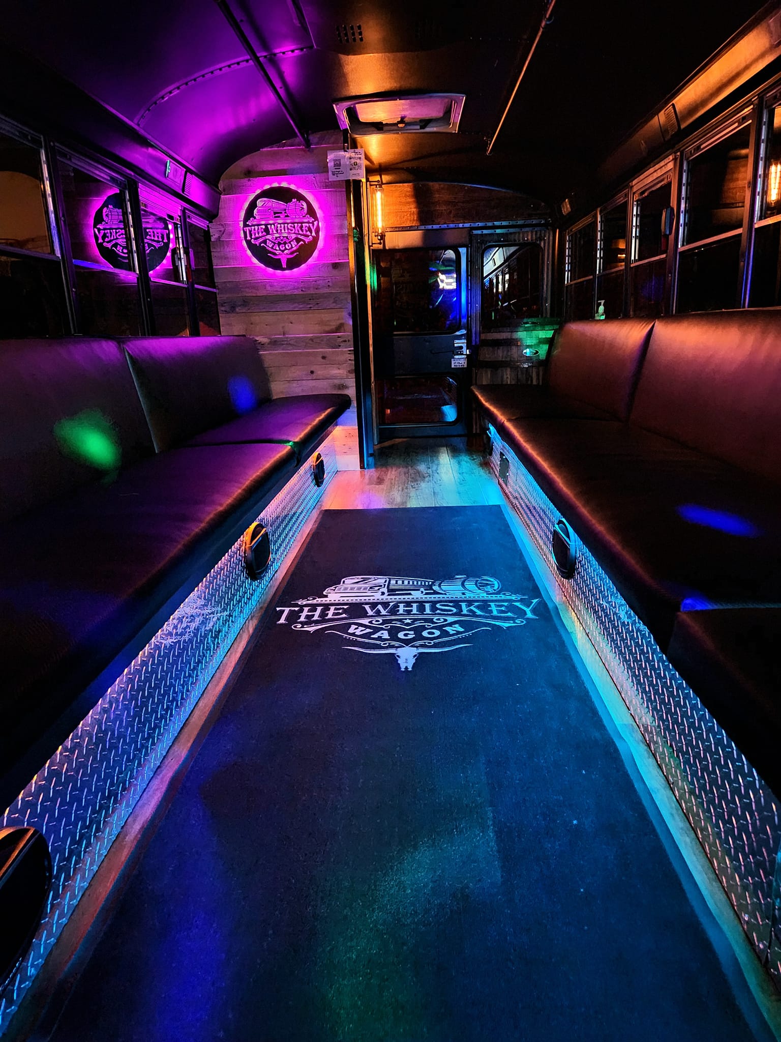 Whiskey Wagon Party Bus interior